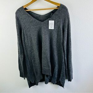 Acrobat Gray Graphite Easy V‎ Cashmere Blend Sweater Size S